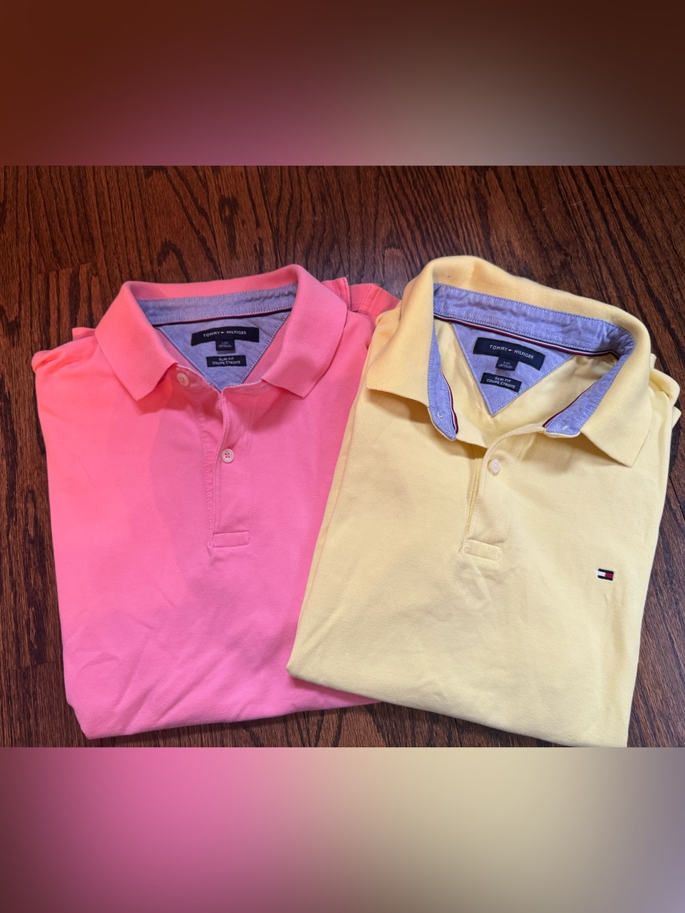Tommy Hilfiger Men’s Polo Pair — Pink and Yellow